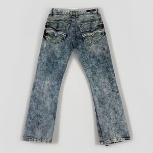 CJ Black Premium Jeans Mens 32x32 (Fit‎ 32x30) Embroidered Relaxed Straight Y2K